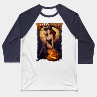 Pin-up Witch Baseball T-Shirt